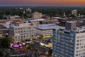 evening skyline over Springfield Missouri